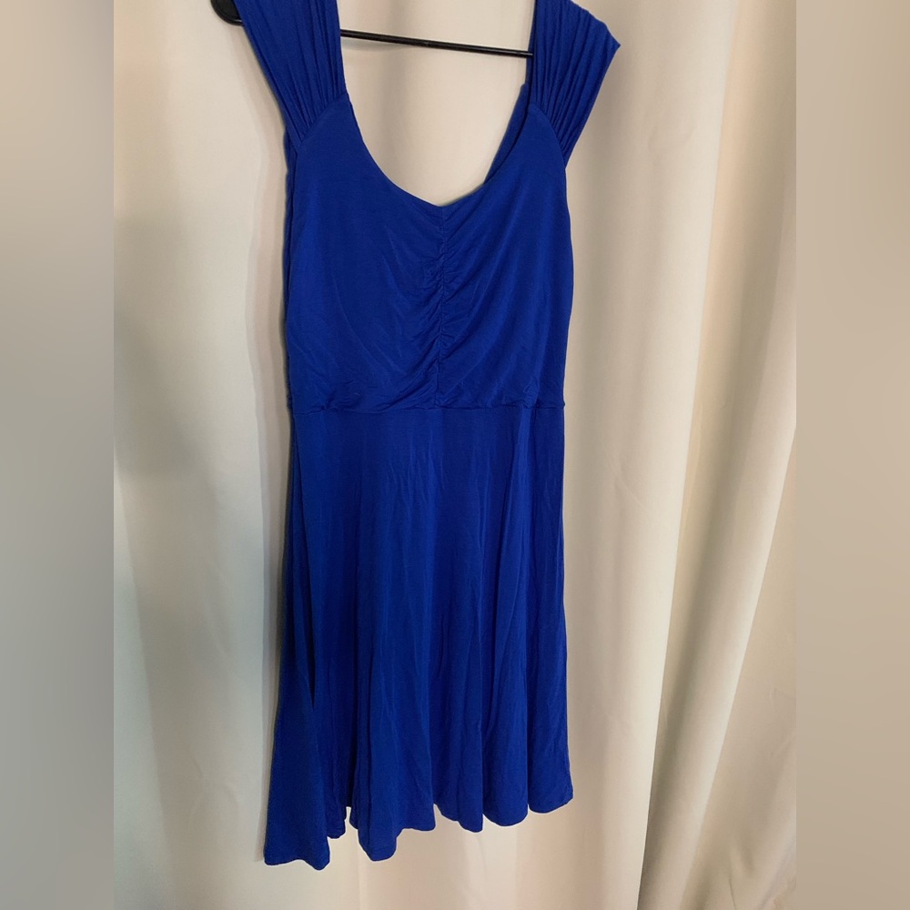 VENUS Blue Sleeveless Wrap Mini Dress - Picture 3 of 3